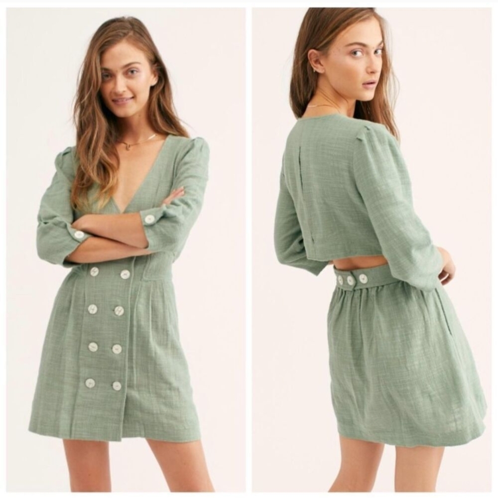 Free People Sage Green Dress